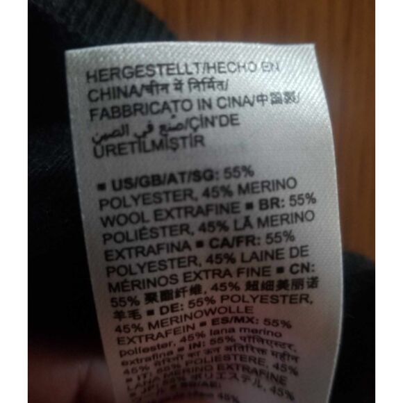 Merino Wool Blend Velocity Women Black Pullover Sweater Large - Picture 4 of 9